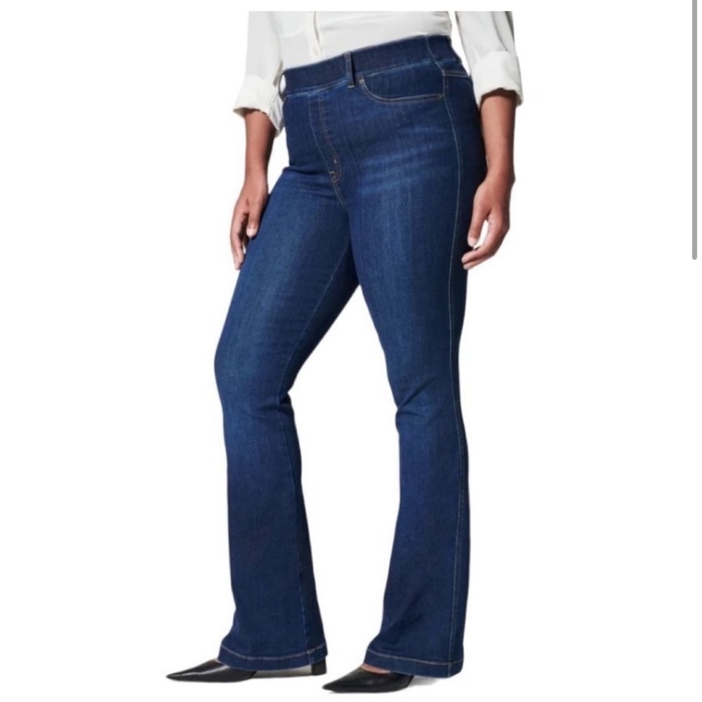*NEW* SPANX FLARE JEANS 20327R MIDNIGHT SHADE 1X - Picture 3 of 12